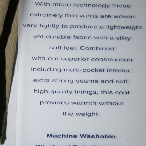 NWT Roundtree & Yorke Wind & Rain Resistant Jacket - Picture 6 of 7